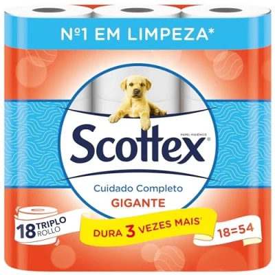 Imagen de Scottex Gigante Papel Higiénico Seco 18 rollos