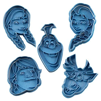 Imagen de Cuticuter Frozen Pack Cortador de Galletas, Plástico, Azul, 16x14x1.5 cm, 5 Unidades