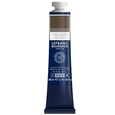 Imagen de Lefranc Bourgeois 301849 Pintura al óleo fina de calidad, resistente a la luz y consistencia uniforme, tubo 200 ml, ideal para lienzos tableros pintura, naturaleza sombría