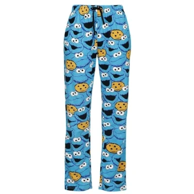 Imagen de Barrio Sesamo El Monstruo de Las Galletas Face Mujer Pantalón Pijama Azul M 100% algodón