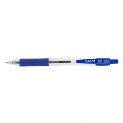 Imagen de D.RECT 101323 294 Bolígrafo con mango ergonómico de goma para oficina y hogar, grosor trazo 0,7 mm, color azul