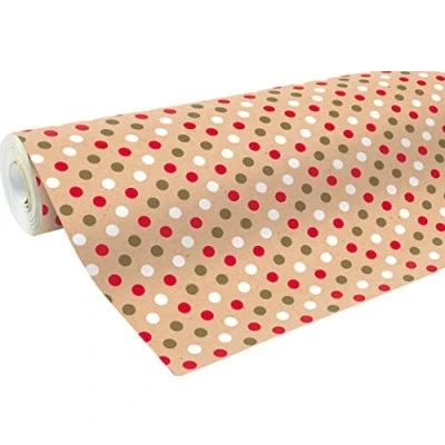 Imagen de Clairefontaine lunares Kraft papel de regalo 50 m x 70 cm, multicolor