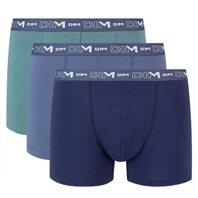 Imagen de Dim Bóxers Con Cinturilla A Contraste X3, Bóxer Hombre, Verde Palma/Azul Tormenta/Azul Denim, M