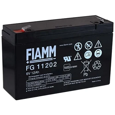 Imagen de FIAMM Recambio de Batería para Modelismo Barcos Caravanas Autocaravanas 6V 12Ah (Reemplaza también 10Ah)