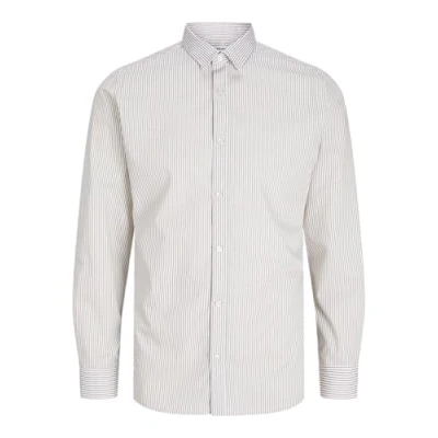 Imagen de JACK &amp; JONES Jjjoe Print Shirt LS Aw24 Camisa Casual, Vineyard Wine/Stripes:Stripe AOP, S para Hombre