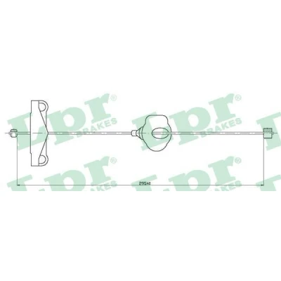 Imagen de LPR C0261B Cable de Freno Mano 270 Discos FORD: MONDEO 2, 2 Kombi