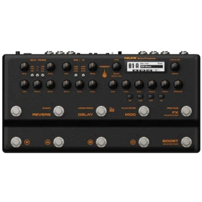 Imagen de NUX Trident Procesadores multiefectos con adaptador, algoritmo de modelado amplificador TSAC 4K, IR cabina 27, resolución muestra 1024