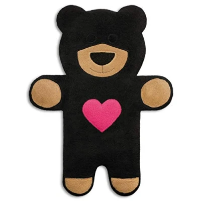 Imagen de SACO TÉRMICO Leschi de semillas para microondas/para el dolor estómago/Animal: Oso Teddy con corazón, negro
