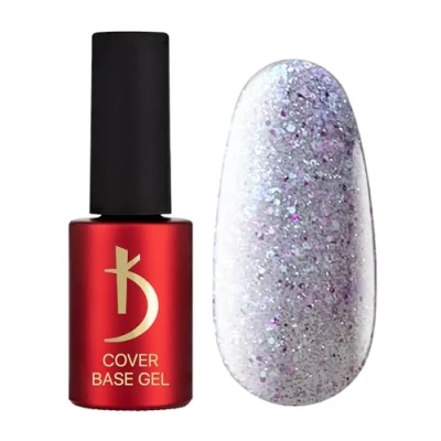 Imagen de Kodi Professional Base Coat Capa Esmalte Semipermanente Cover Gel Transparente Crystal Drops Reflective Flakes 04 Brillo para Uñas UV LED 7 ml