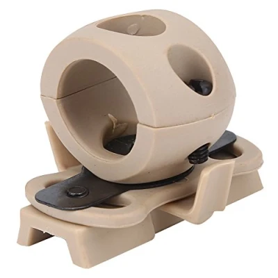 Imagen de Soporte de Abrazadera Linterna Casco Táctico y Airsoft Liberacion Rapida Portátil Titular Holder Montaje Antorcha para Carril Rápido