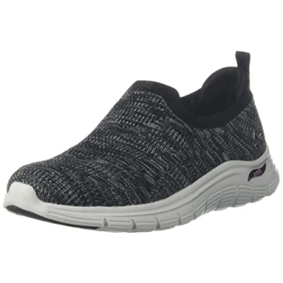 Imagen de Skechers Arch Fit Vista Inspiration, Zapatillas Mujer, Black Knit Pink Trim, 40 EU