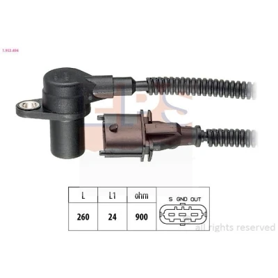 Imagen de EPS 1.953.494 Sensor de Cigueñal Made in Italy OE Equivalent KIA: SORENTO 1, HYUNDAI: H 1 Furgón