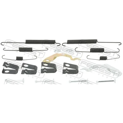 Imagen de Juego de accesorios, zapatas estacionamiento FEBEST 0704 JB627R KIT