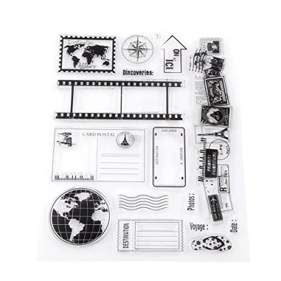 Imagen de Sellos transparentes, 14 x 18cm de silicona Scrapbook para DIY Manualidades Scrapbooking