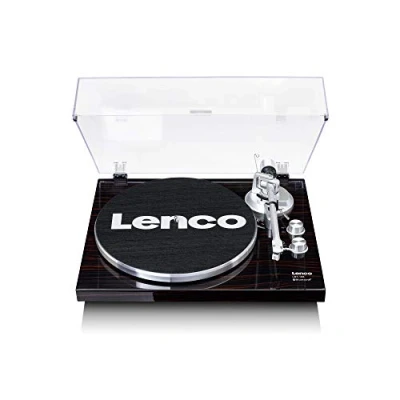 Imagen de Lenco LBT 188 Tocadiscos Bluetooth admite Salidas de RCA y USB 2 velocidades 33 RPM 45 preamplificador carcasa MDF transmisión por correa nogal