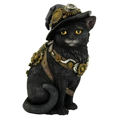 Imagen de Nemesis Now D3893K8 Figura de Gatito relojero (16,5 cm), Color Negro