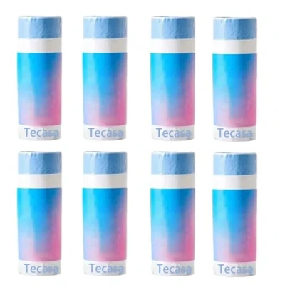 Imagen de Tecasa bolsas de basura con asa transporte autolimpiables gatos para PETKIT Pura Max y X, arena cordones tracción, duraderas, resistentes, 8 rollos/160 unidades
