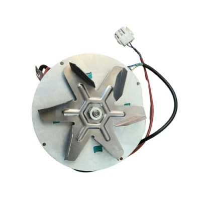 Imagen de extractor de humos para estufas pellets con motor ECOFIT 2RECA3 e impulsor en acero AISI 430.