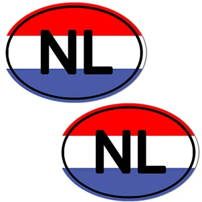 Imagen de Biomar Labs® 2 pcs Pegatinas Bandera Nacional de Los Países Bajos Vinilo Adhesivo Autos Coche Motos Ciclomotores Bicicletas Ordenador Portátil B 207