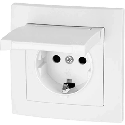 Imagen de ET 1 Enchufe empotrado (IP44, conector de enchufe, todo en uno), color blanco