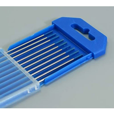 Imagen de RIVERWELD Electrodo de tungsteno para soldadura TIG azul cielo WL20 lantano al 2,0% 1,6 mm x 175 10 unidades
