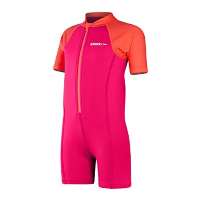 Imagen de Speedo Learn to Swim Wetsuit Bañador Niñas, Rosa cereza/Coral, 9 12 M