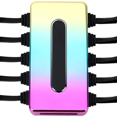 Imagen de ARGB Fan Hub Controlador de Ventilador PC, 5V 3Pines, CPU Splitter (ARGB)
