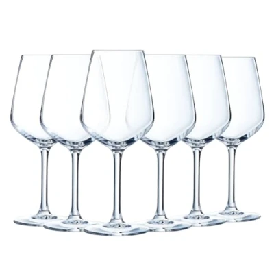 Imagen de Luminarc Vinetis Collection 6 copas de pie 50 cl Diseño moderno y elegante Fabricado en Francia Embalaje reforzado