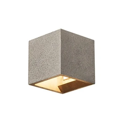 Imagen de Aplique de pared hormigón SLV Solid Cube, negro