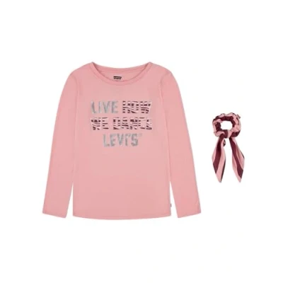 Imagen de Levi&#039;s Kids Lvg ls zebra Camiseta with scrunchi Niñas Glaçage Rosa. 3 años