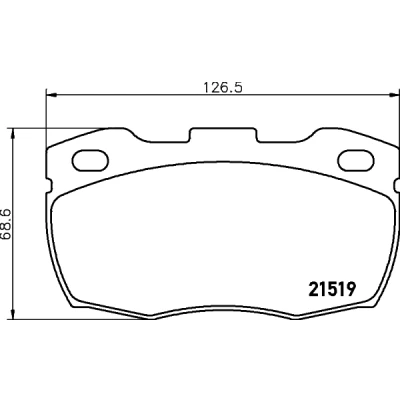 Imagen de HELLA 8DB 355 005 861 Juego de pastillas freno no preparado para indicador desgaste LAND ROVER: Defender SUV, SUV Cabrio
