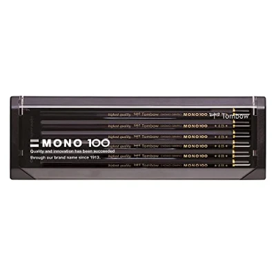 Imagen de Tombow MONO 100 Estuche con 12 Lápices Premium Lapiz de Grafito 4B