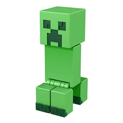 Imagen de Minecraft Creeper Figura articulada de juguete con cubos papel para construir, regalo niños +6 años (Mattel HFC33)
