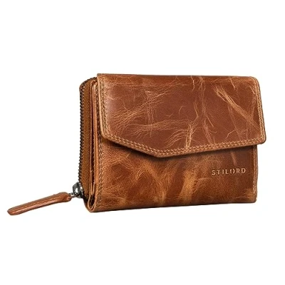 Imagen de STILORD &#039;Lark&#039; Monedero Tarjetero Mujer Billetera Grande Señoras Portamondas Cartera Cuero Genuino, Color:Perugia marrón