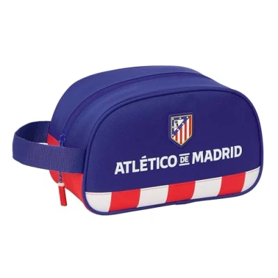 Imagen de Safta ATLÉTICO DE Madrid Neceser Escolar Infantil Mediano con Asa, Infantil, Adaptable a Carro, Fácil Limpieza, Cómodo y Versátil, Calidad Resistencia, 26x12x15 cm