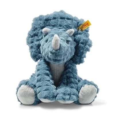 Imagen de Steiff Friend Soft Cuddly Friends Dixi Triceratops, Color petróleo, 28 cm (087806)