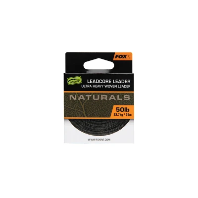 Imagen de Fox Edges Naturals Leadcore Líder 25m (50lb/22.7kg) Material para bajos de línea carpfishing