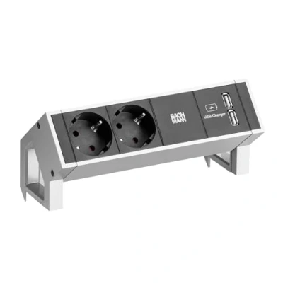 Imagen de BACHMANN DESK2 Cargador USB (2 Unidades), Color Blanco