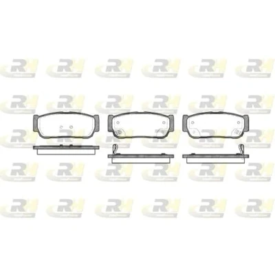 Imagen de ROADHOUSE 21063.02 Juego de pastillas freno Eje trasero con contacto avisador desgaste lámina adhesiva accesorios SSANGYONG: Rodius I
