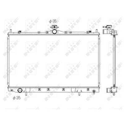 Imagen de NRF 53431 Radiador, refrigeración del motor Aluminio 738 425 16 Aletas soldadas