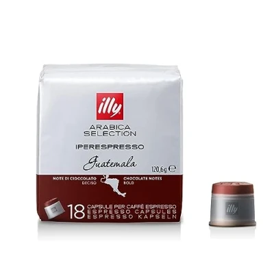 Imagen de illy cápsulas de café Hiperespresso Arabica Selection Guatemala, 6 paquetes 18 cápsulas, Total 108