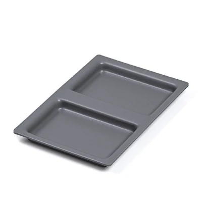 Imagen de SO TECH® Tapa para 6 L eins2vier Recolector de Basura Cubo gris aluminio