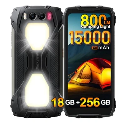 Imagen de Blackview BV7300 18GB+256GB Telefono Movil Resistente, MTK G81 IP68 Smartphone Linterna LED, 15000mAh 45W, 50MP+32MP, 6.67&quot; HD+, Android 14 Antigolpes, 4G LTE,NFC,GPS,OTG
