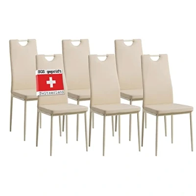 Imagen de Albatros 2919 Salerno Set de 6 sillas Comedor, Beige