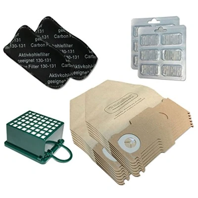 Imagen de MohMus Set 12 Bolsas de aspiradora + Ambientadores 2X Filtro HEPA Carbón para Vorwerk Kobold VK 130, 131 SC, VK130, VK131