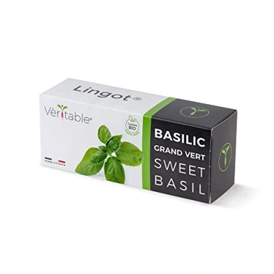 Imagen de Lingot® Albahaca Verde Grande Bio Compatible con Huerto di Interior Véritable® y Exky® Recarga Lista para Usar Sustrato Semillas integradas