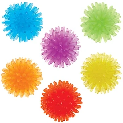 Imagen de Baker Ross FX769 Bolas erizo arco iris Pack de 12, Relleno bolsas fiesta para niños