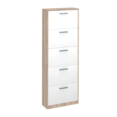 Imagen de Vicco Zapatera abatible Gizmo, Blanco/Sonoma/Blanco, 59 x 169.5 cm
