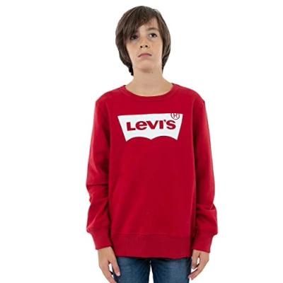 Imagen de Levi&#039;s Batwing Crewneck Sudadera para niños, Talla: 140, red/white