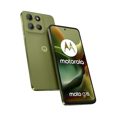 Imagen de Móvil Motorola Moto g15, Verde, 256 GB, 8 GB RAM, 6.72&quot; LCD, MediaTek Helio G81, Full HD+, Cuero Vegano, 5200 mAh